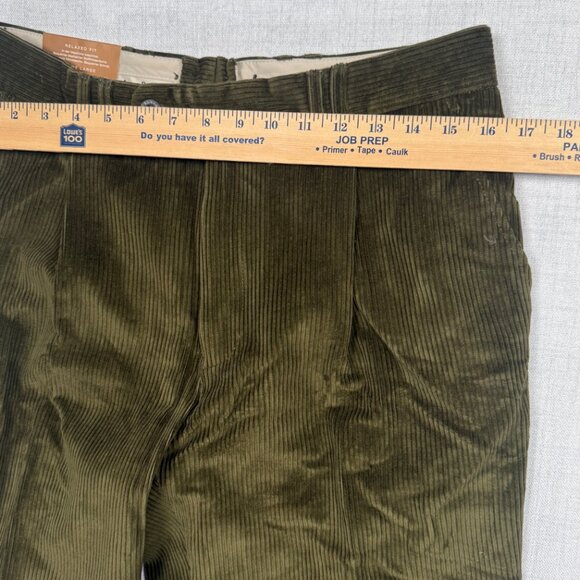 Barbour Relaxed Fit Corduroy Pants Olive Green Cotton Blend Size 32 NWT - Picture 6 of 14